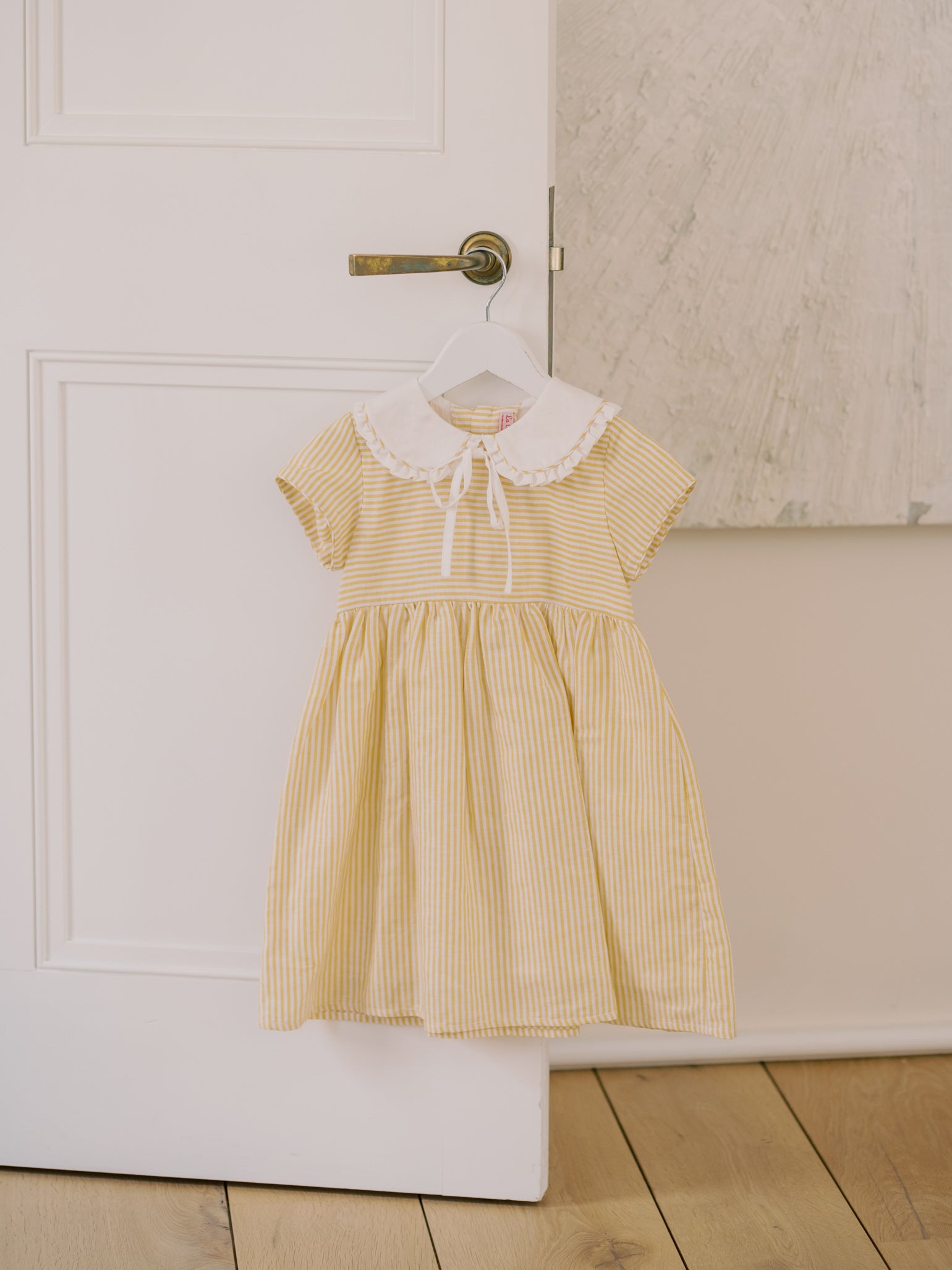 Yellow Stripe Savanna Girl Fit And Flare Dress