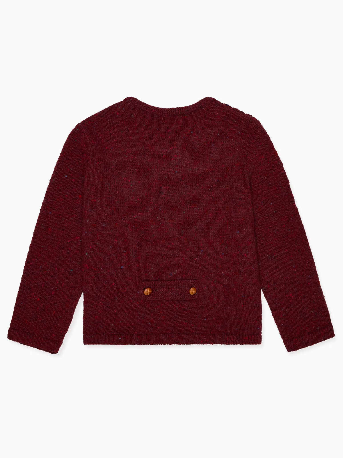 Burgundy Zas Merino Boy Cardigan