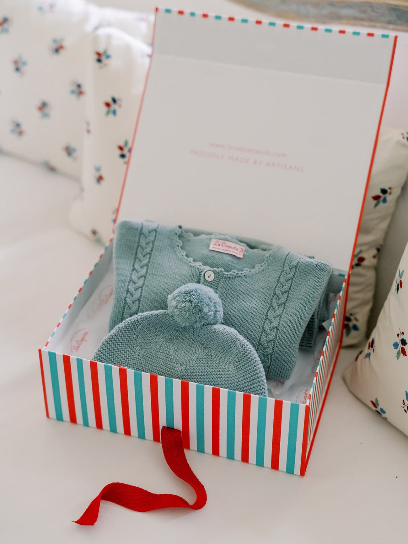Sage Green Zas Merino Baby Gift Box Set