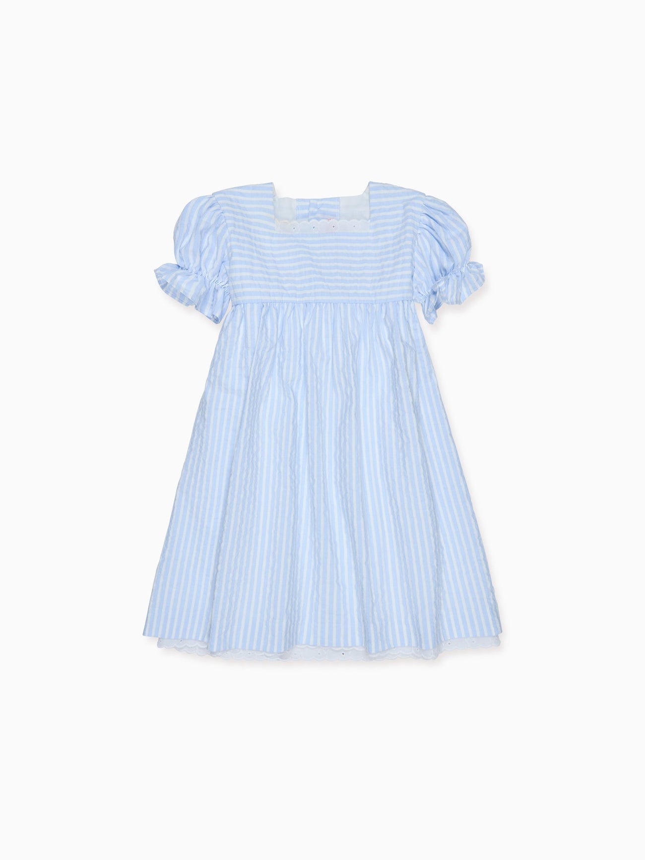 Blue Stripe Zoe Girl Empire Dress