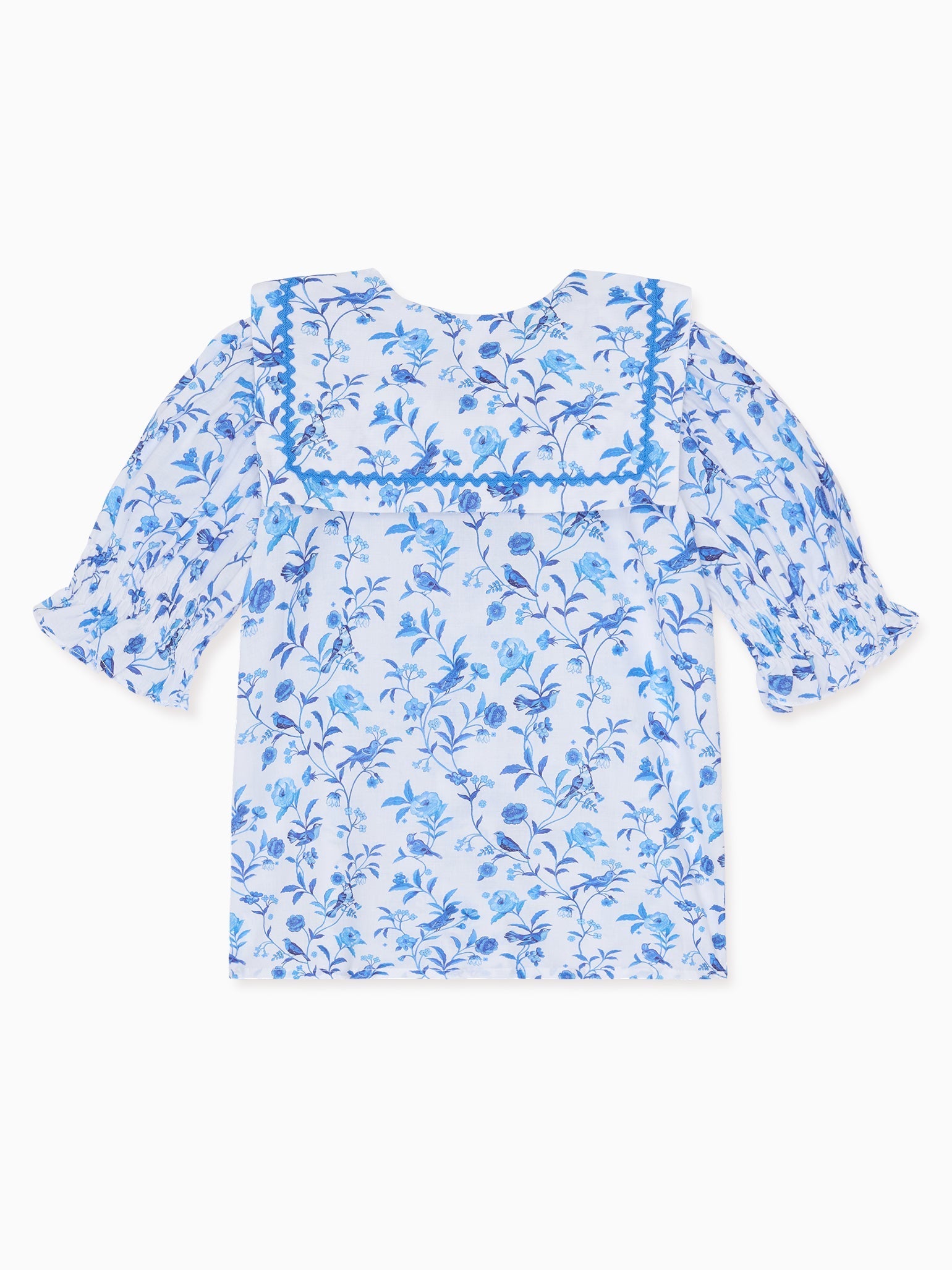 Blue Bird Floral Georgina Girl Shirt