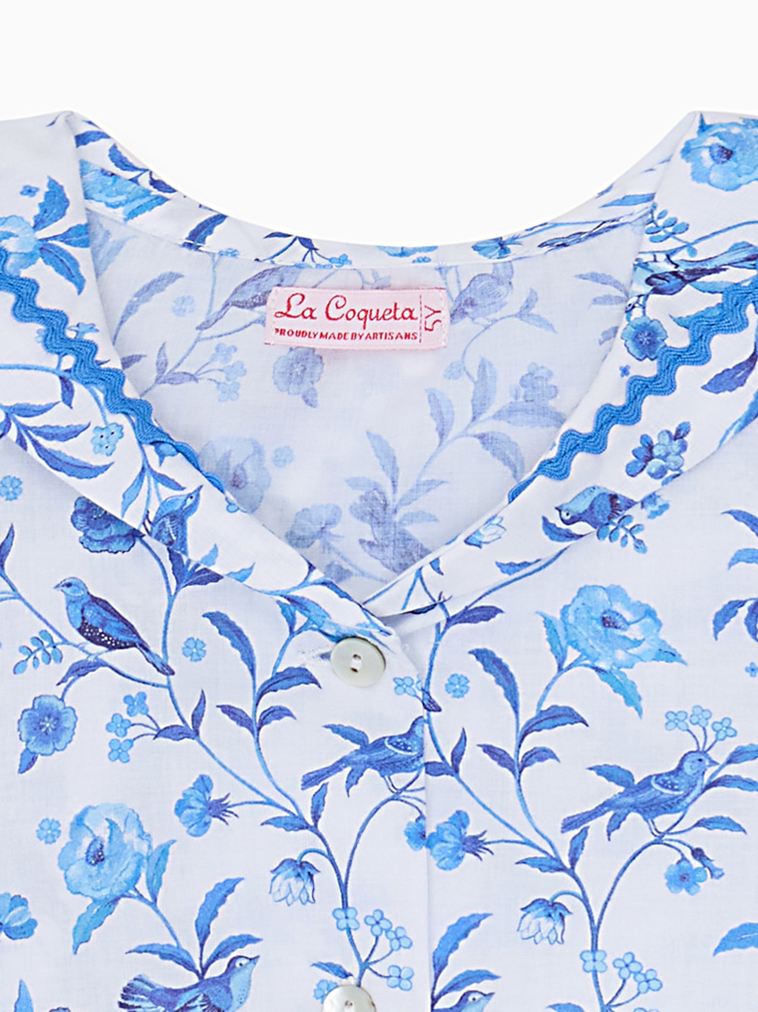 Blue Bird Floral Georgina Girl Shirt