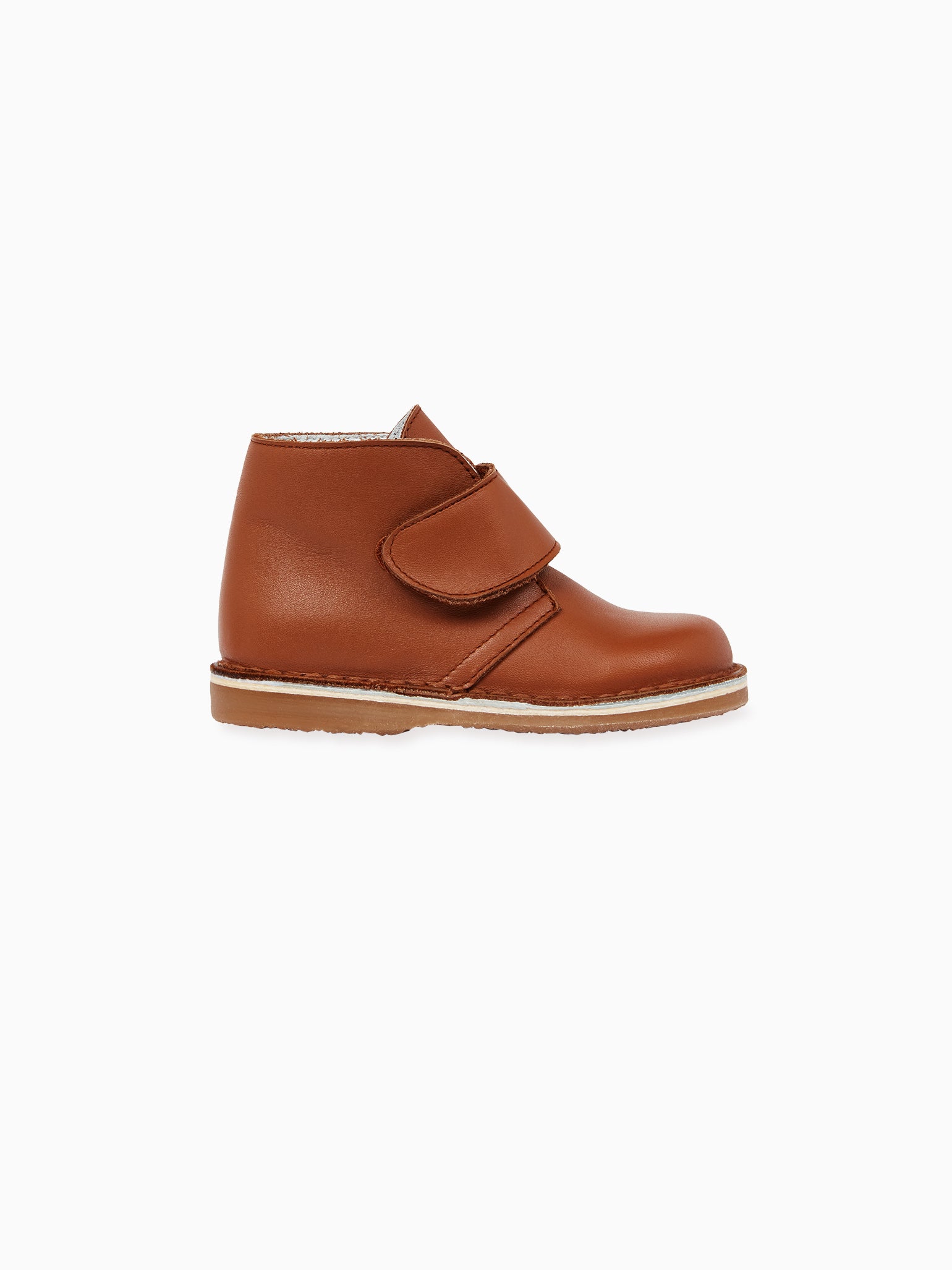 Light Tan Leather Velcro Toddler Abilo Boots