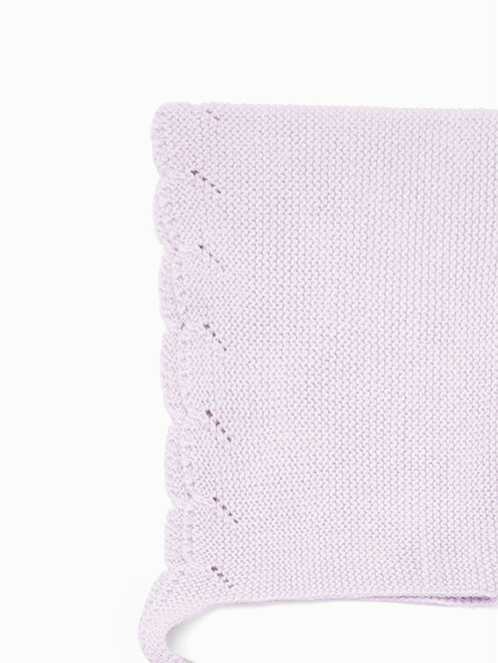 Mauve Alma Cotton Baby Bonnet