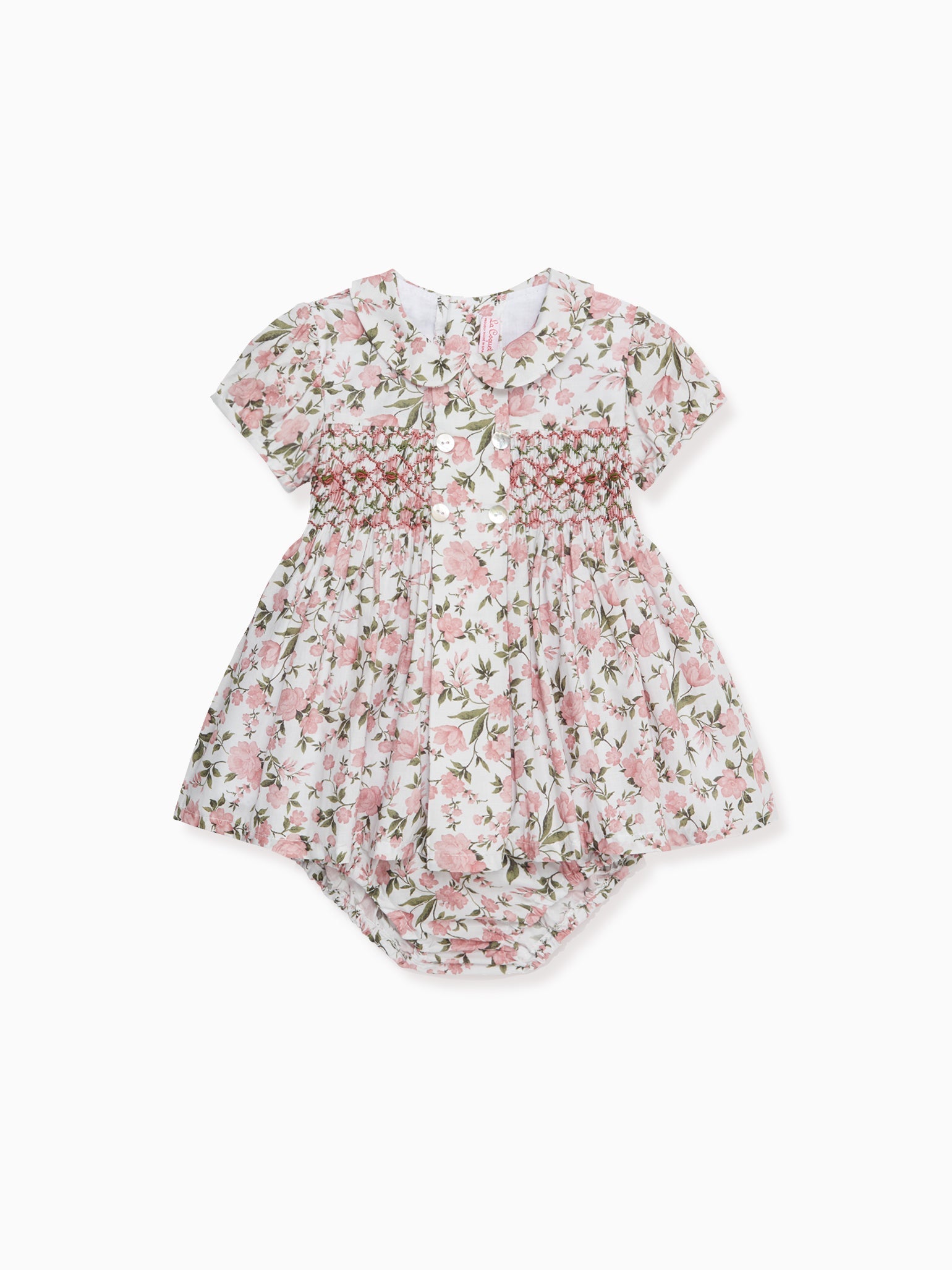 Pink Floral Arcadia Baby Smock Set