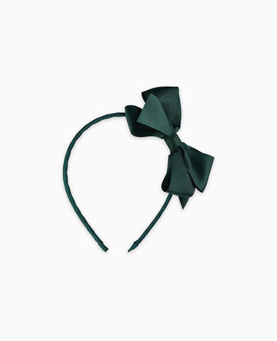 Dark Green Big Bow Girl Headband