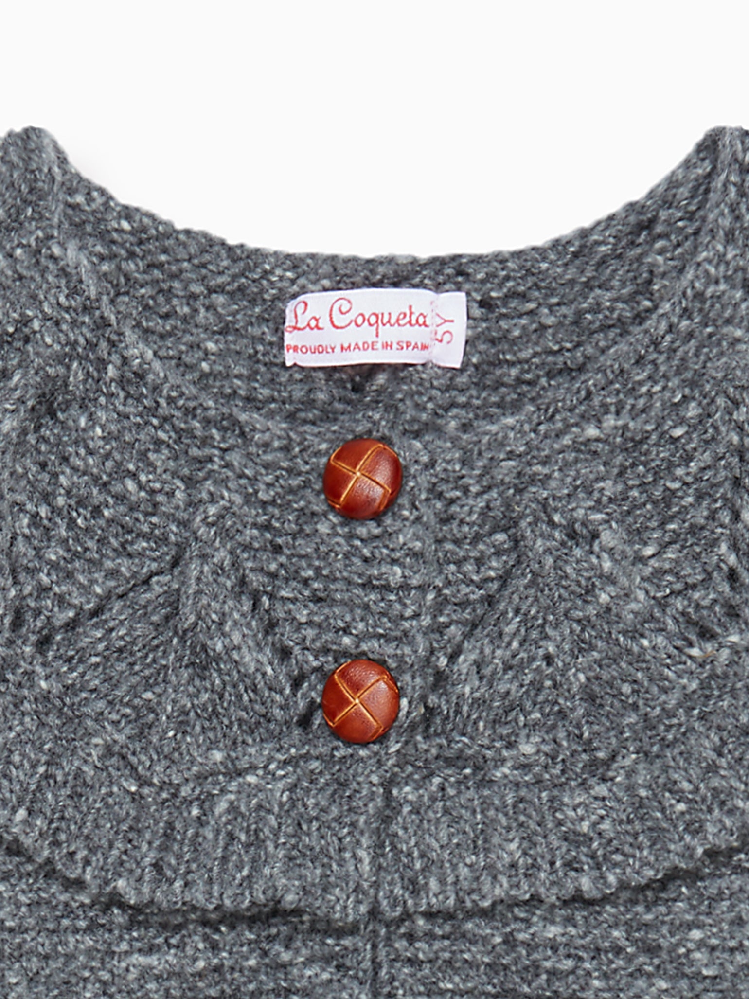 Grey Baena Merino Girl Cardigan