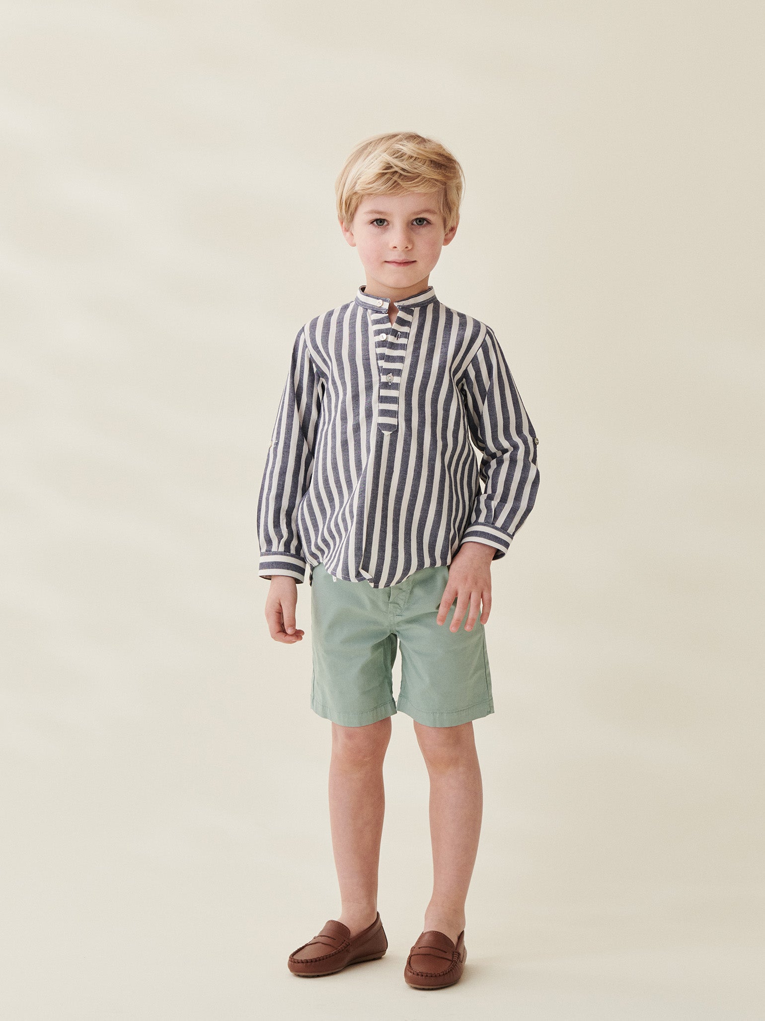 Blue Stripe Jazmin Boy Shirt