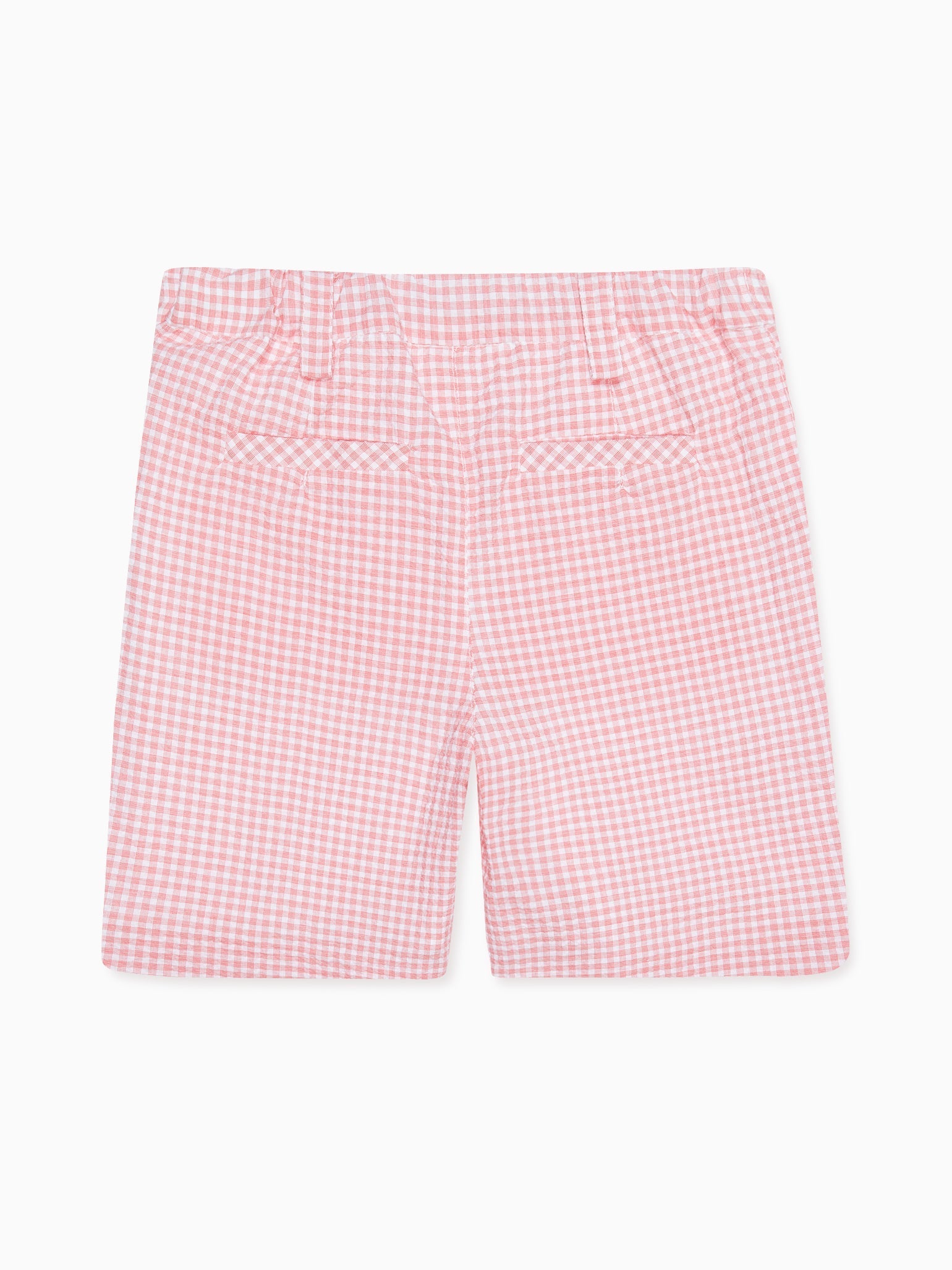 Red Gingham Bocusi Boy Bermuda Shorts