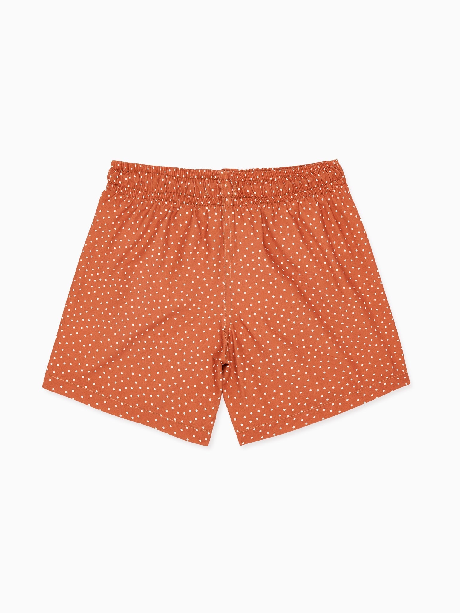 Terracotta Polka Dots Bravo Boy Swim Shorts