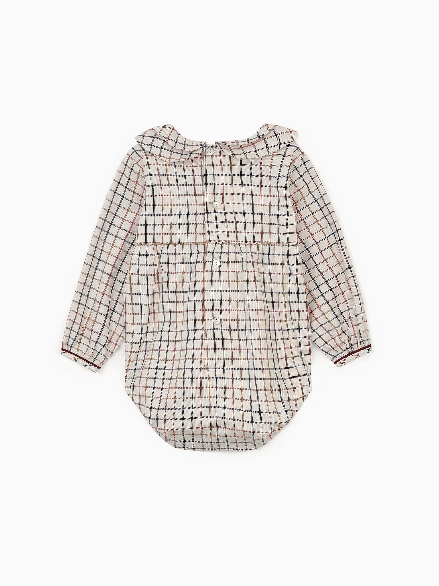 Multi Check Bublos Girl Romper Suit