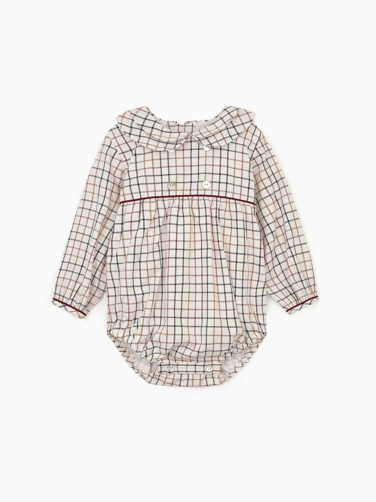 Multi Check Bublos Girl Romper Suit