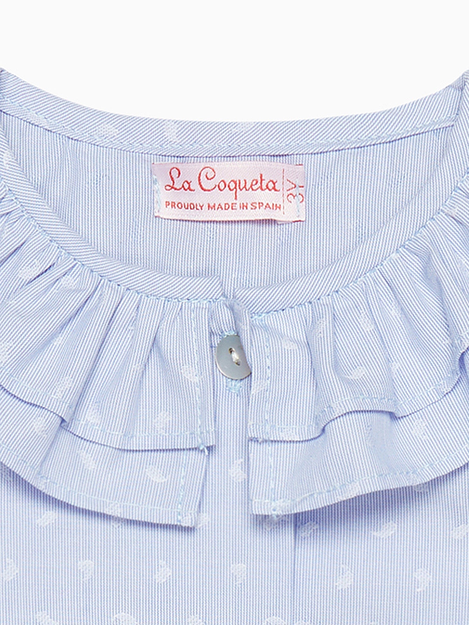 Light Blue Print Carlotta Baby Shirt