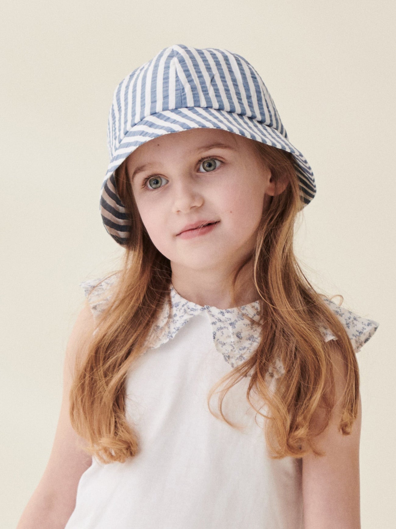 Blue Stripe Carmin Girl Hat