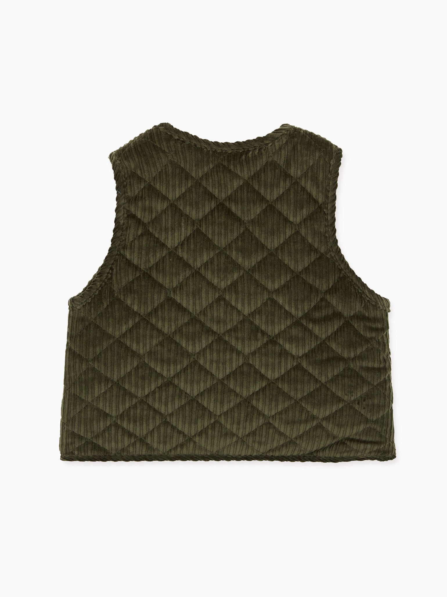 Dark Green Caza Sleeveless Kids Jacket