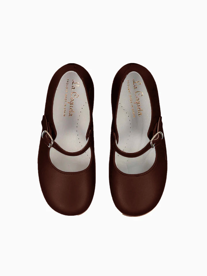 Burgundy Leather Girl Mary Jane Shoes