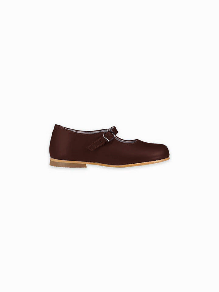 Burgundy Leather Girl Mary Jane Shoes
