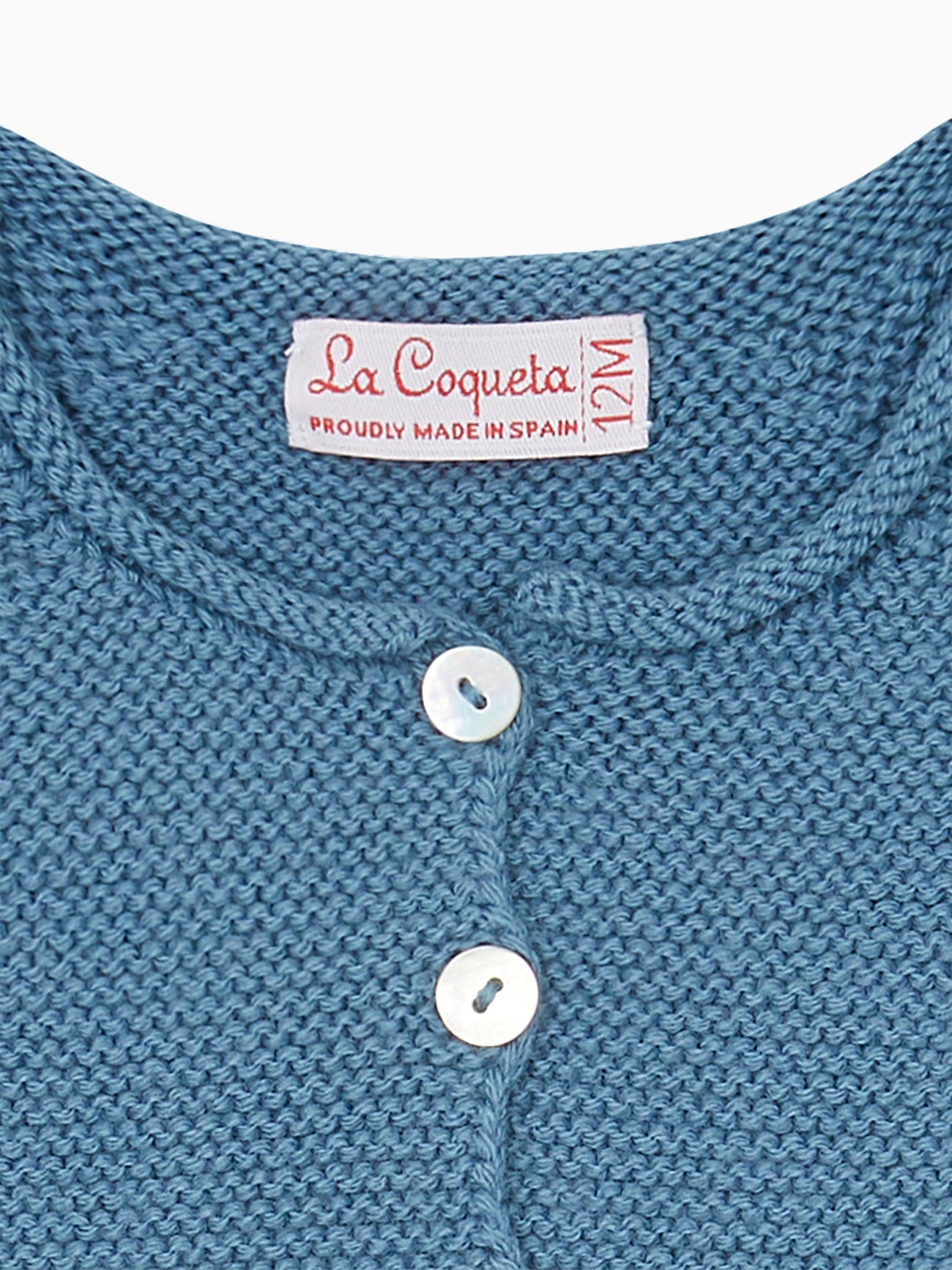 Blue Denia Merino Baby Cardigan