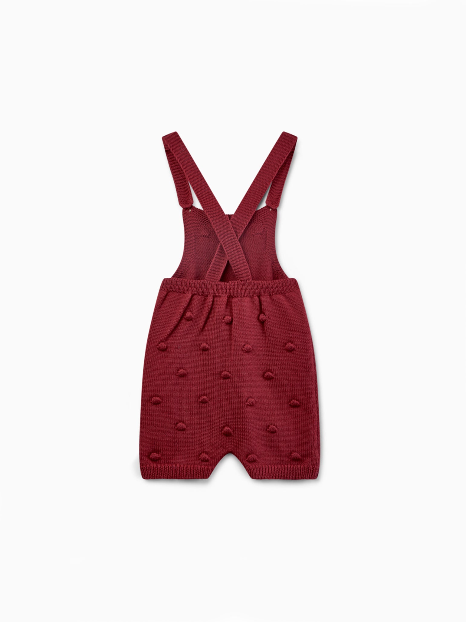 Burgundy Dima Merino Baby Dungarees