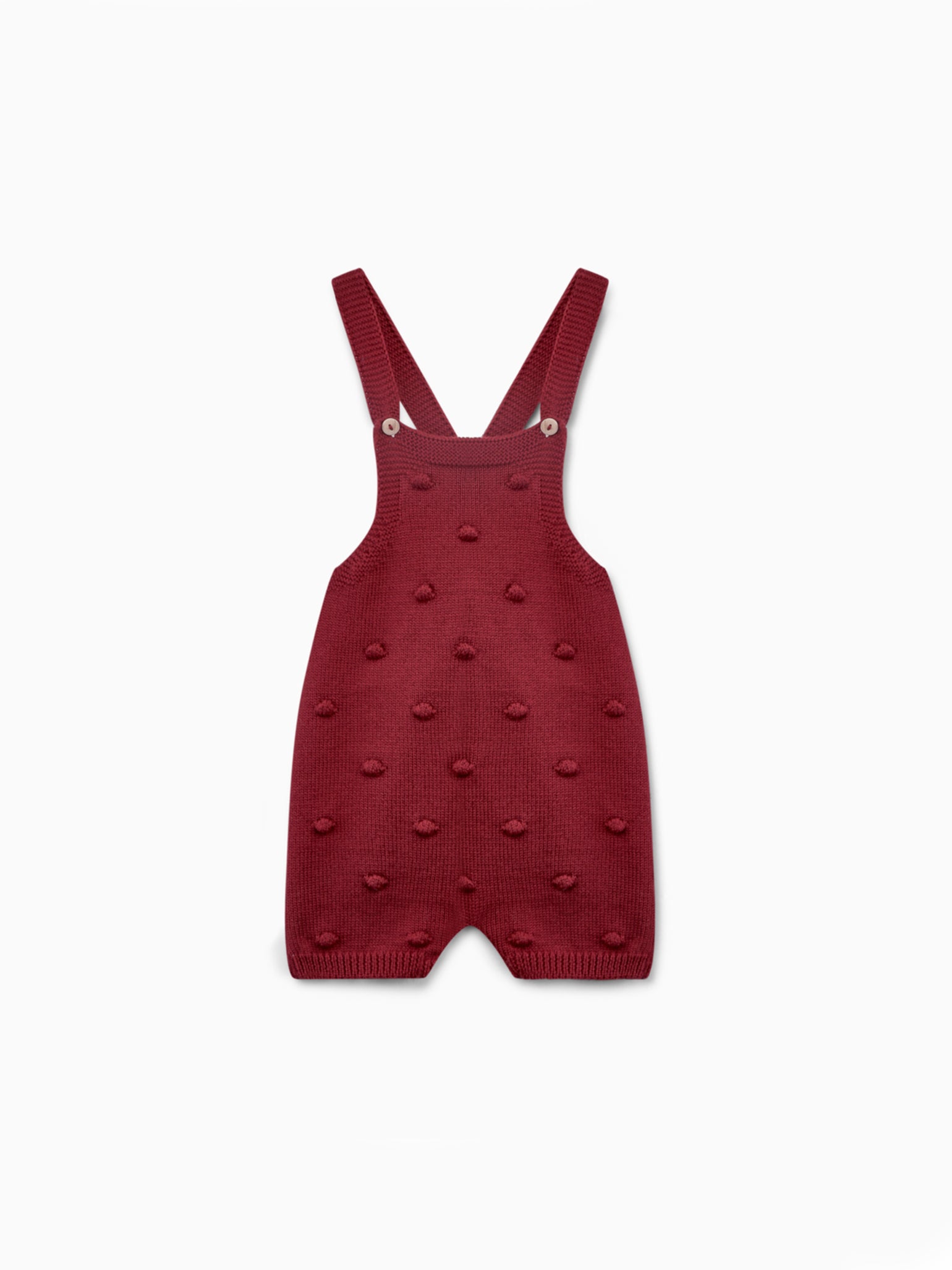 Burgundy Dima Merino Baby Dungarees