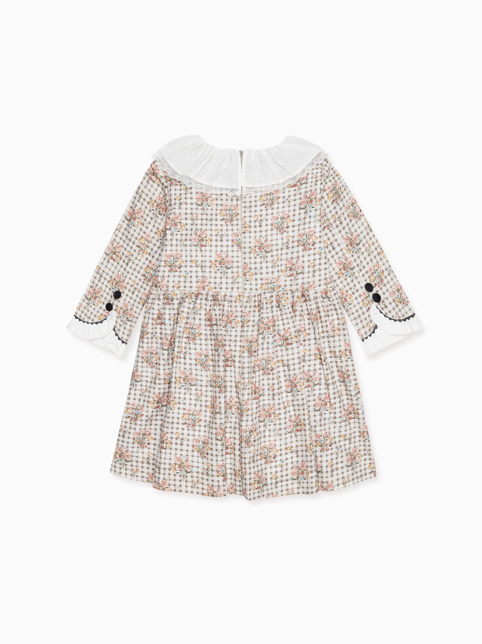 Charcoal Gingham Eliza Girl Dress