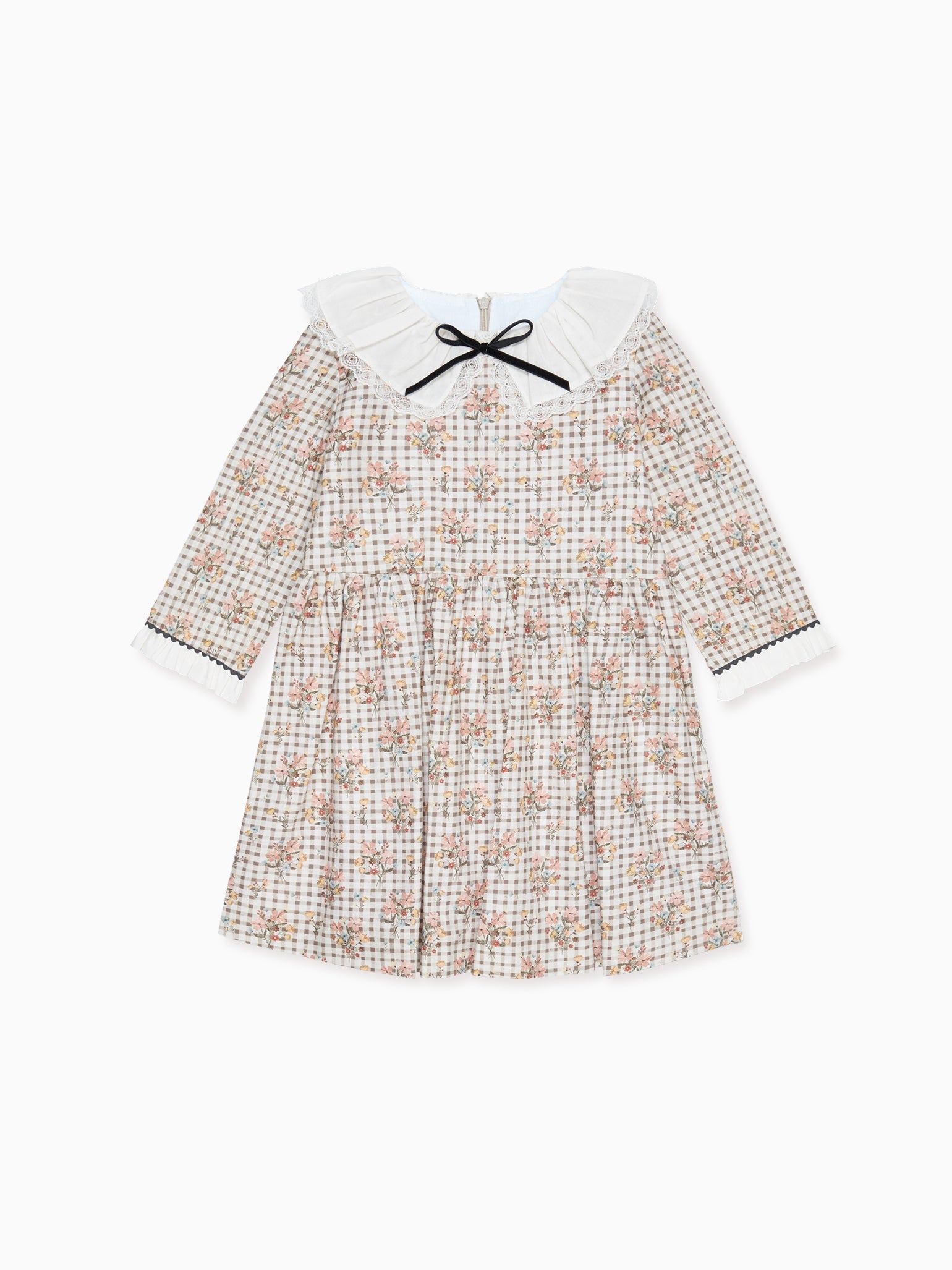 Charcoal Gingham Eliza Girl Dress