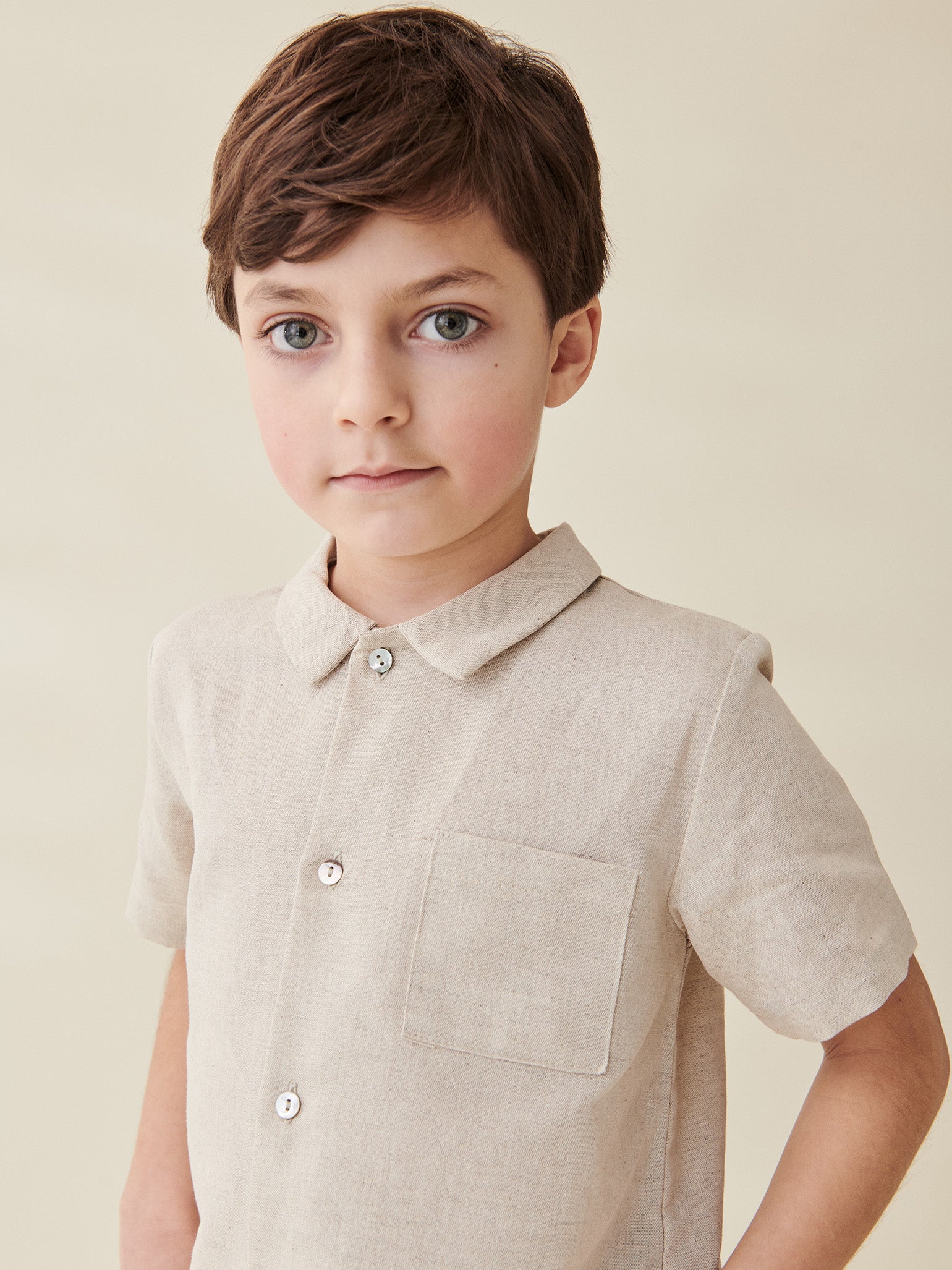 Beige Felipe Boy Shirt