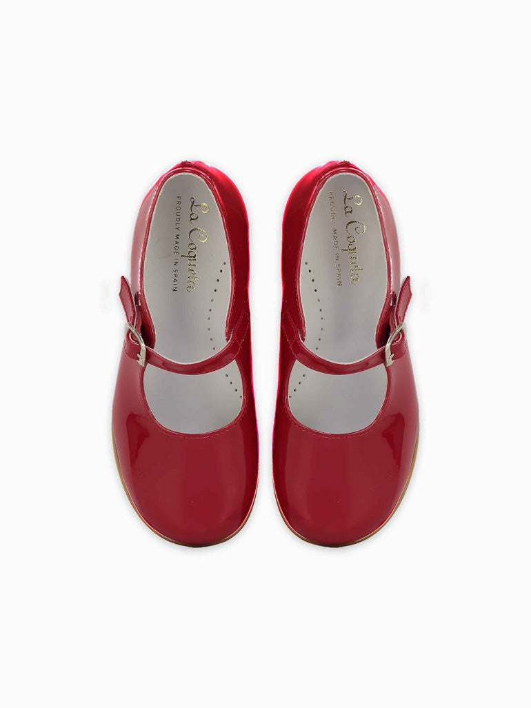 Red Patent Girl Mary Jane Shoes