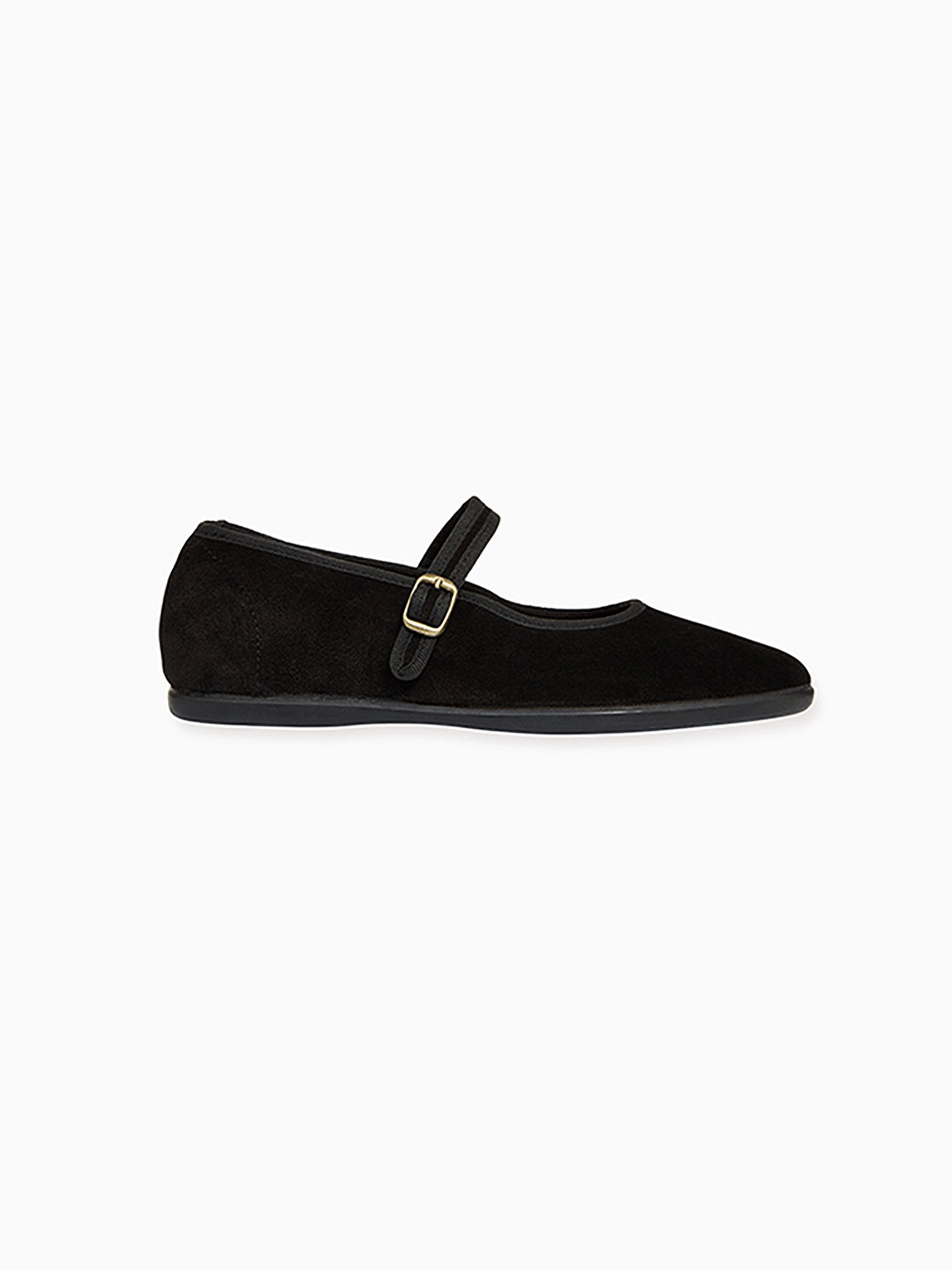 Black Suede Girl Mary Jane Shoes