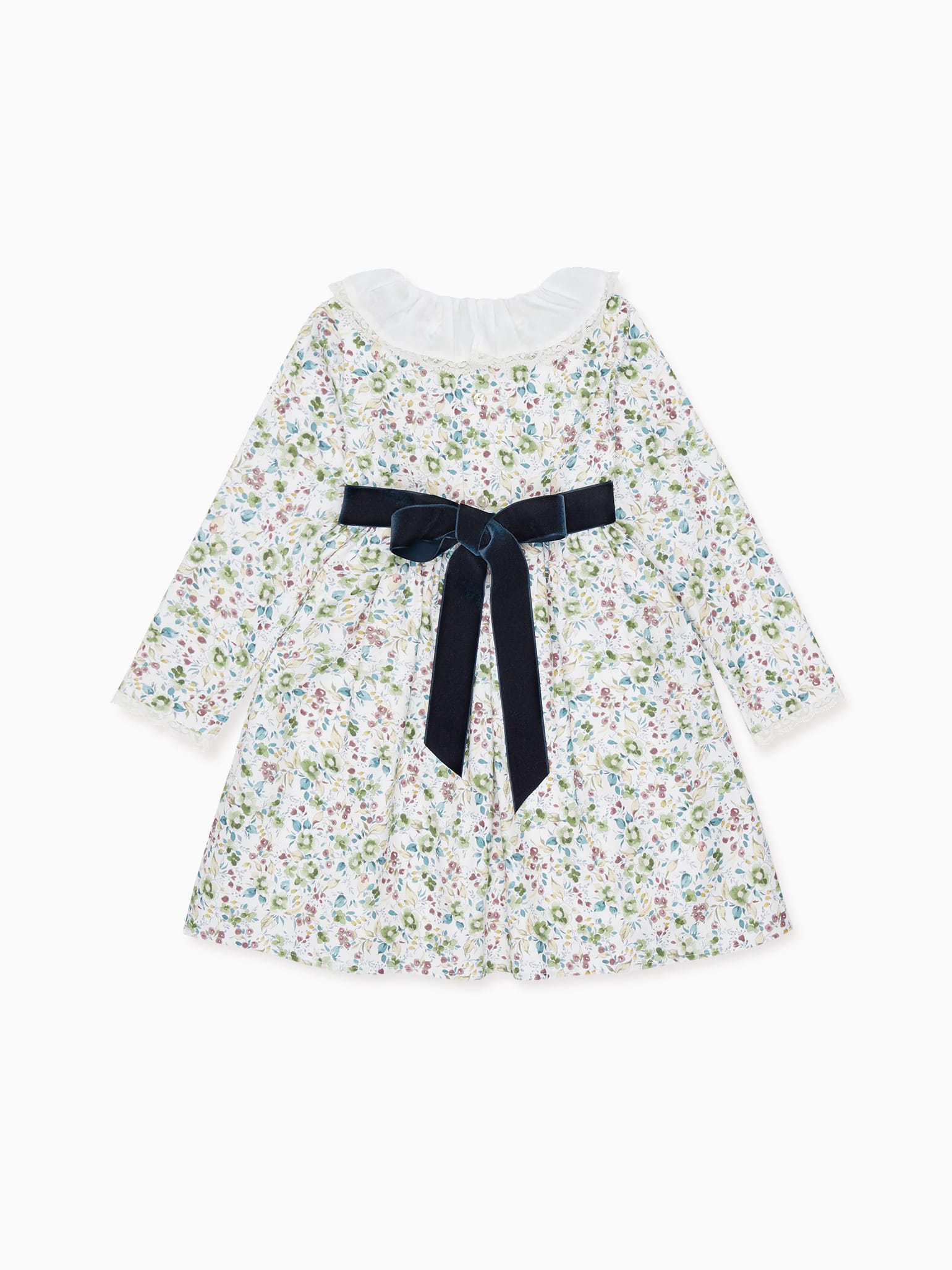 Green Floral Helena Girl Dress