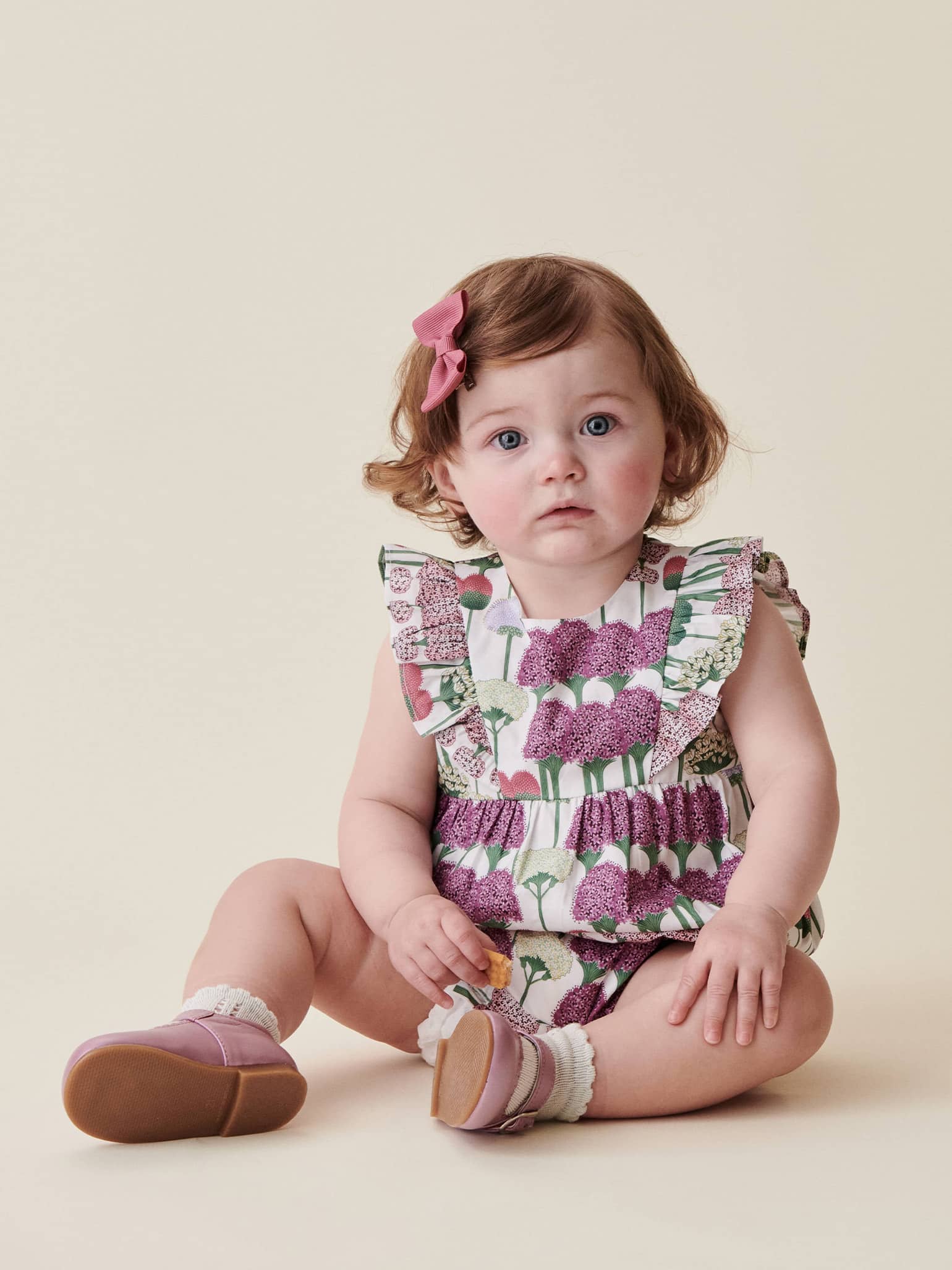 Lilac Floral Isadora Baby Romper