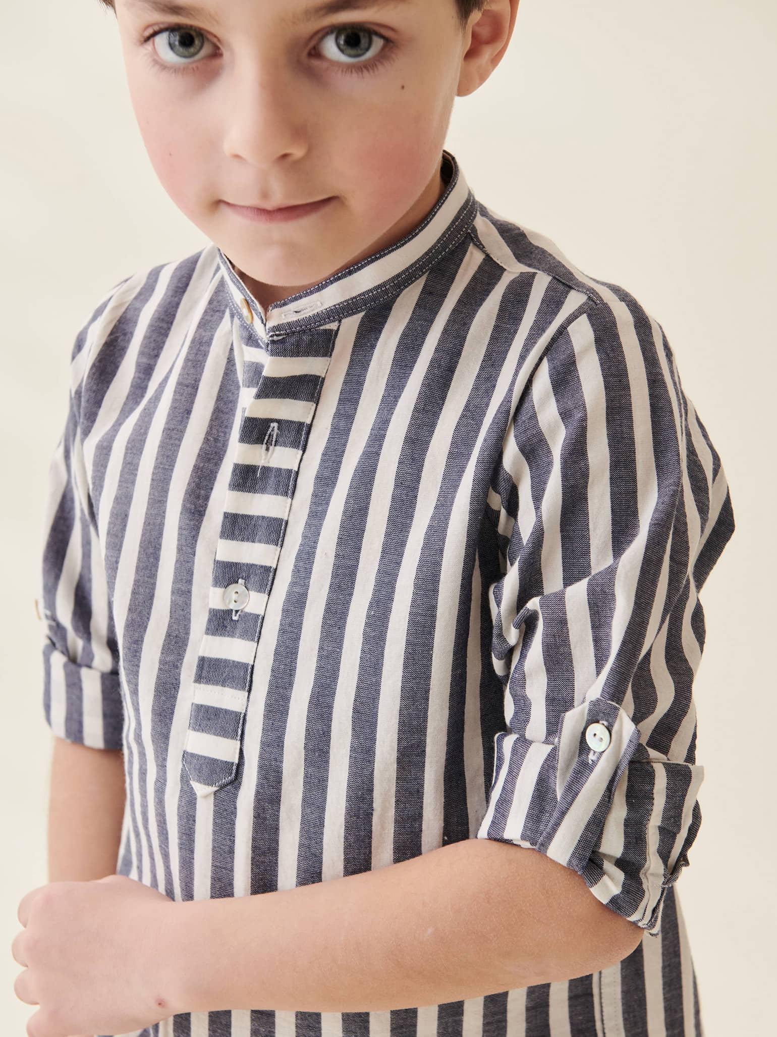 Blue Stripe Jazmin Boy Shirt