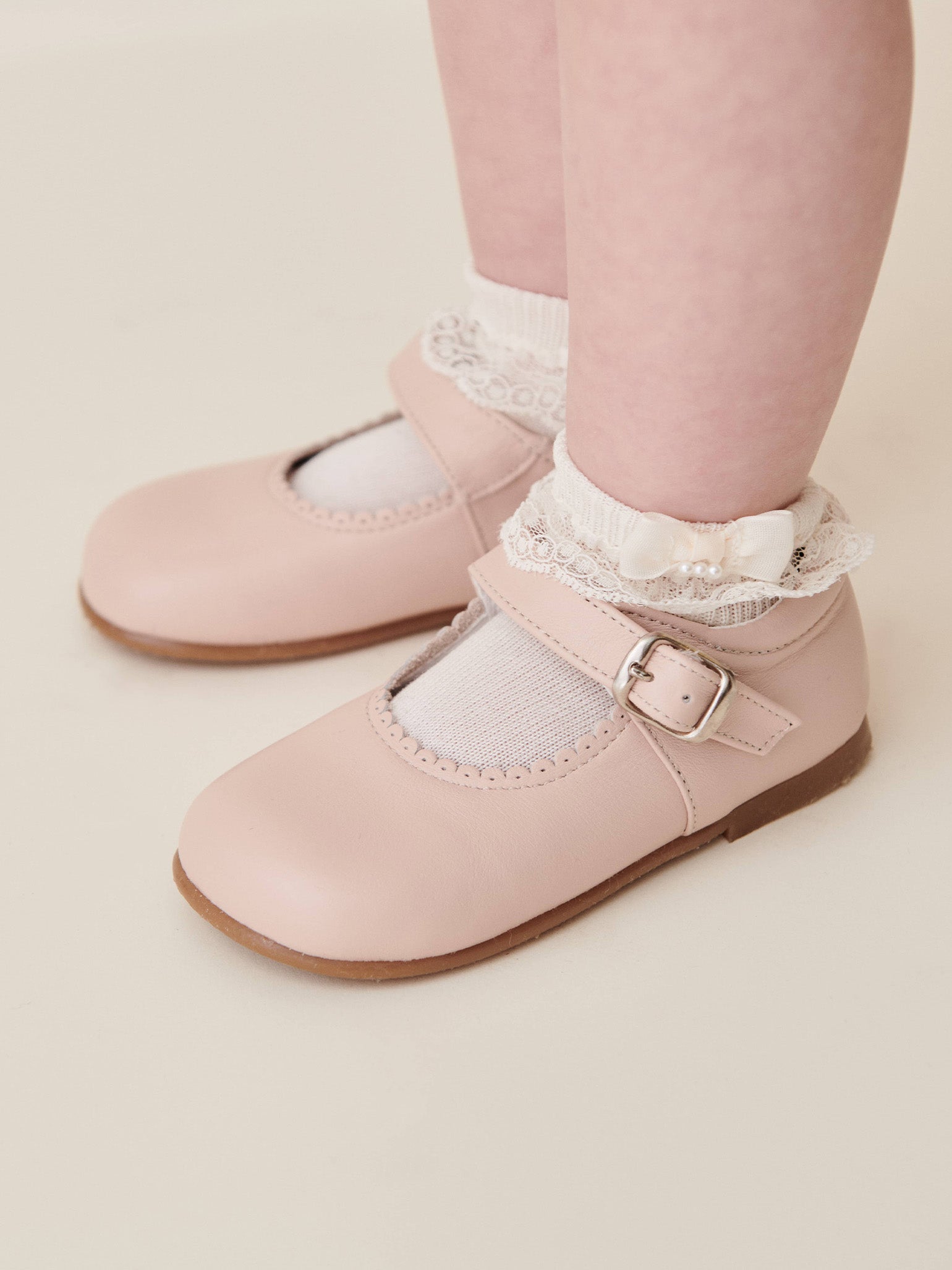 Blush Leather Toddler Mary Jane Shoes