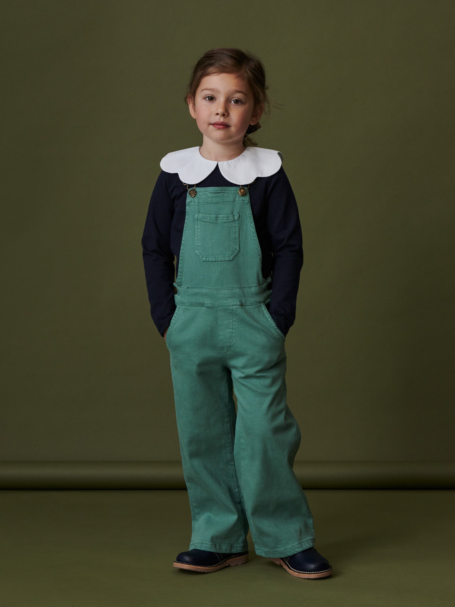 Green Lisa Girl Dungarees