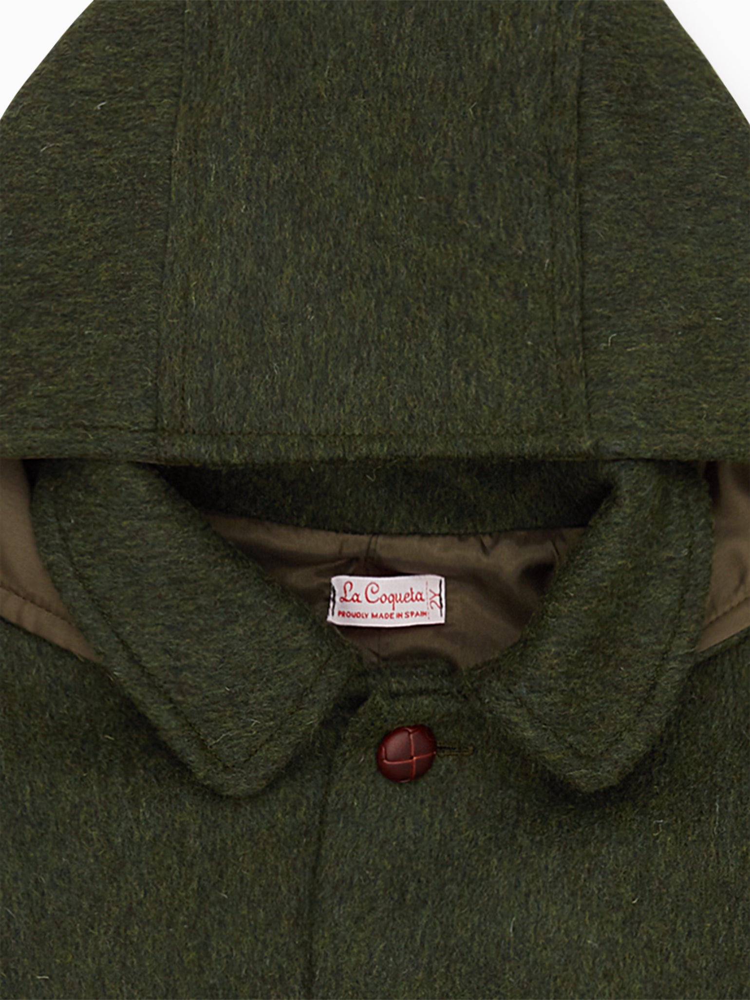 Green Loden Kids Wool Coat
