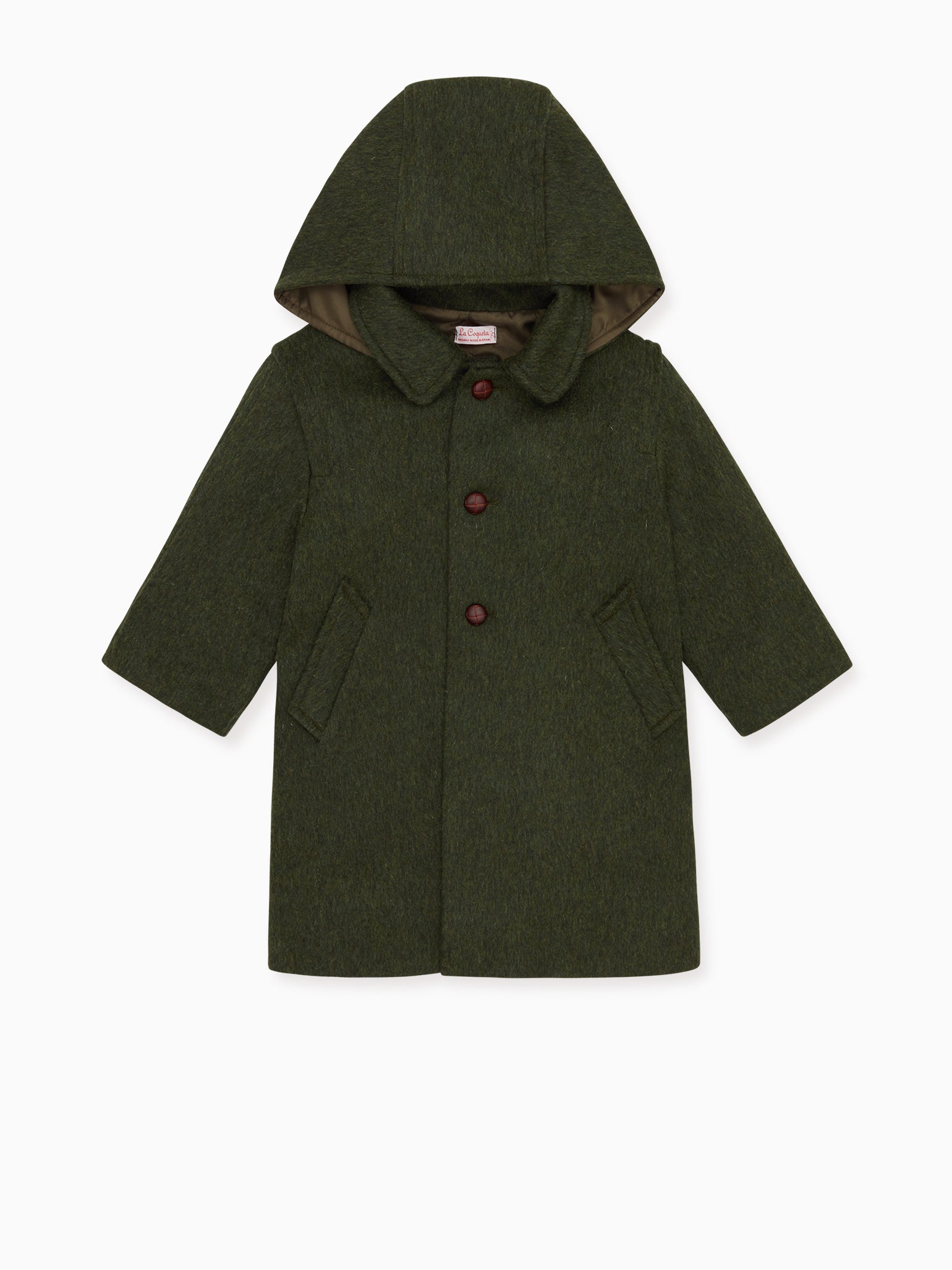 Green Loden Kids Wool Coat