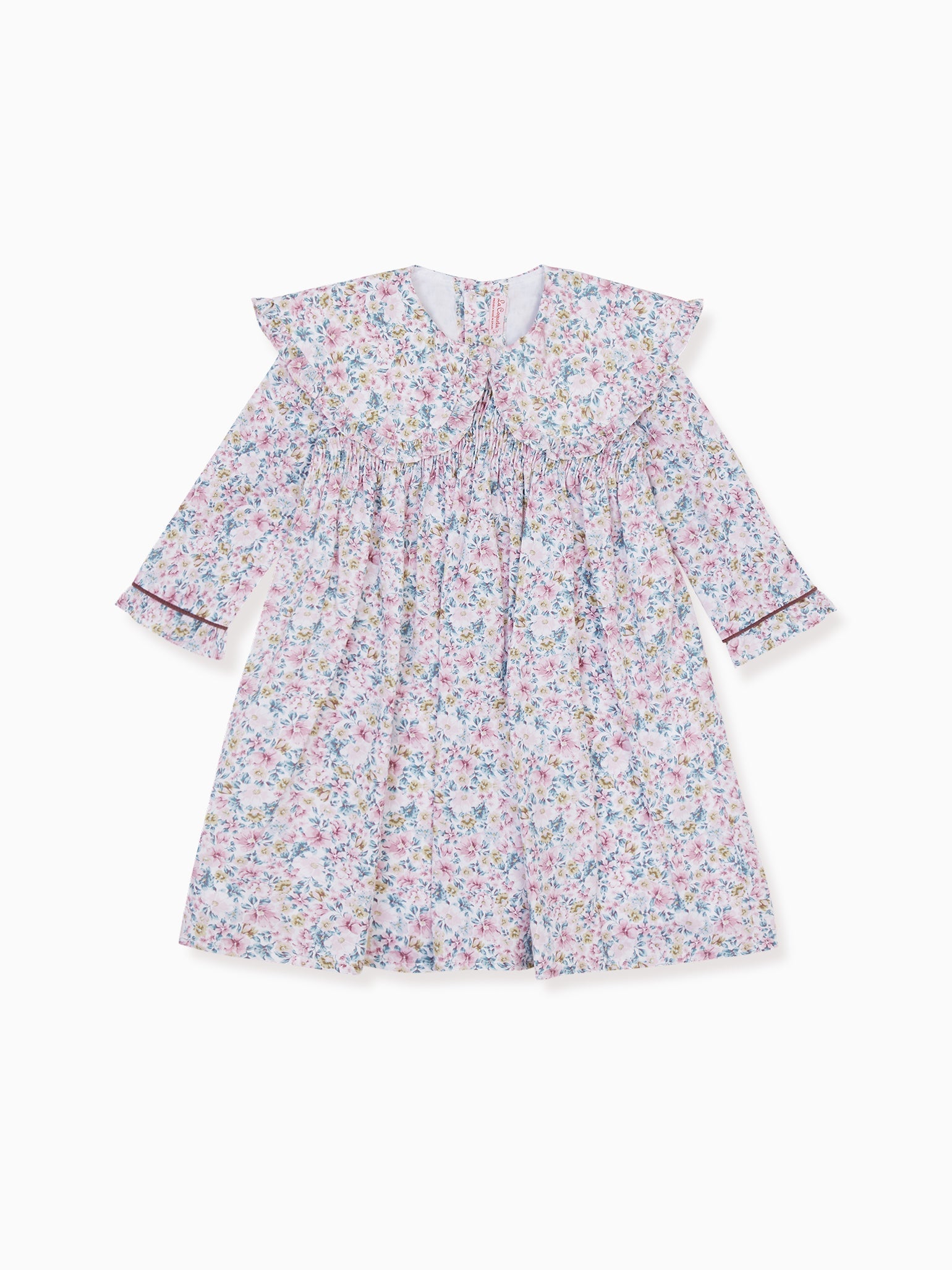 Lilac Floral Marta Girl Smock Dress