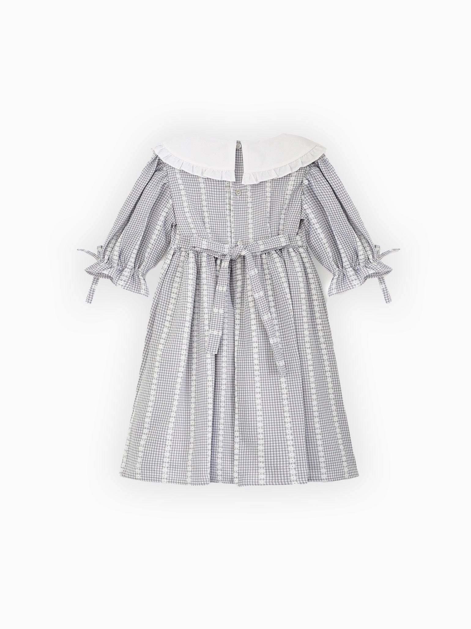 Grey Gingham Mary Girl Dress