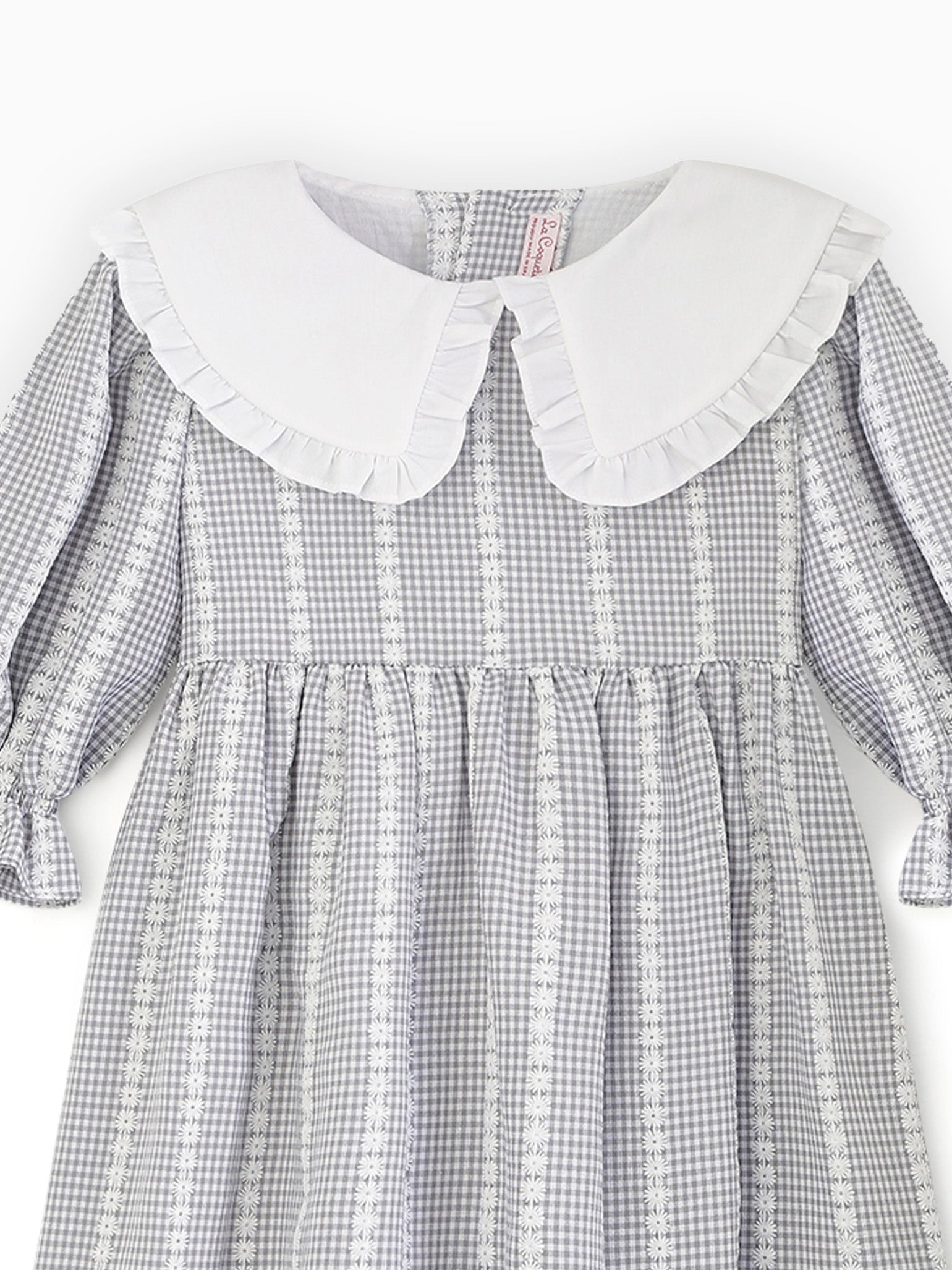 Grey Gingham Mary Girl Dress