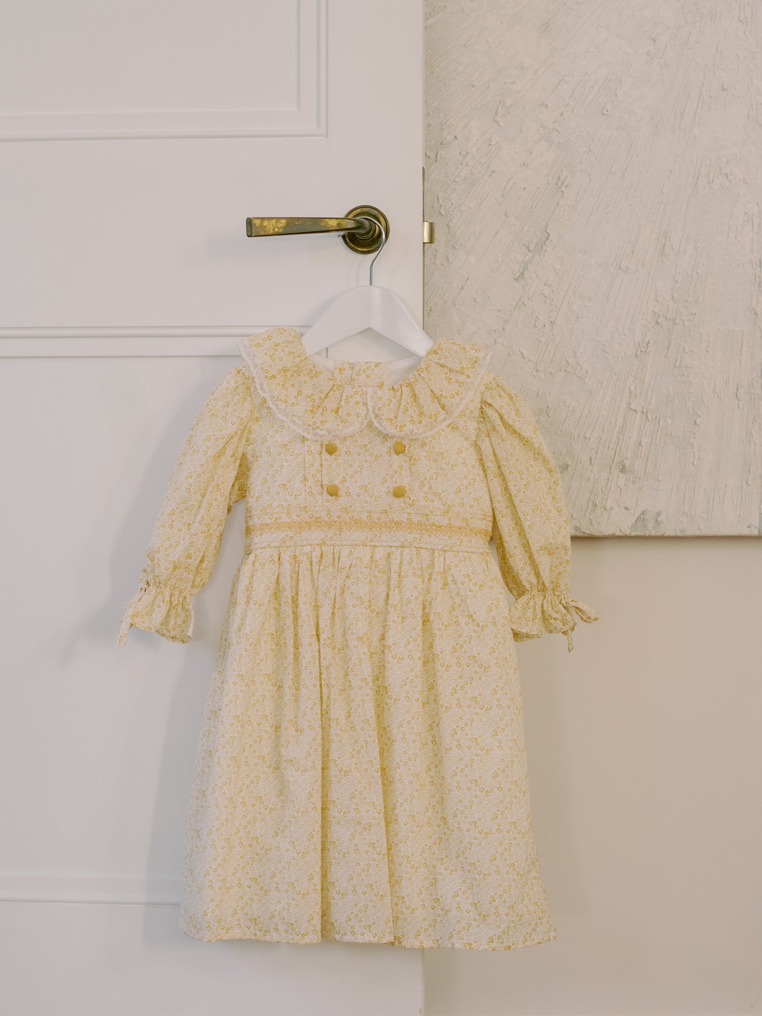 Yellow Floral Milla Girl Smock Dress