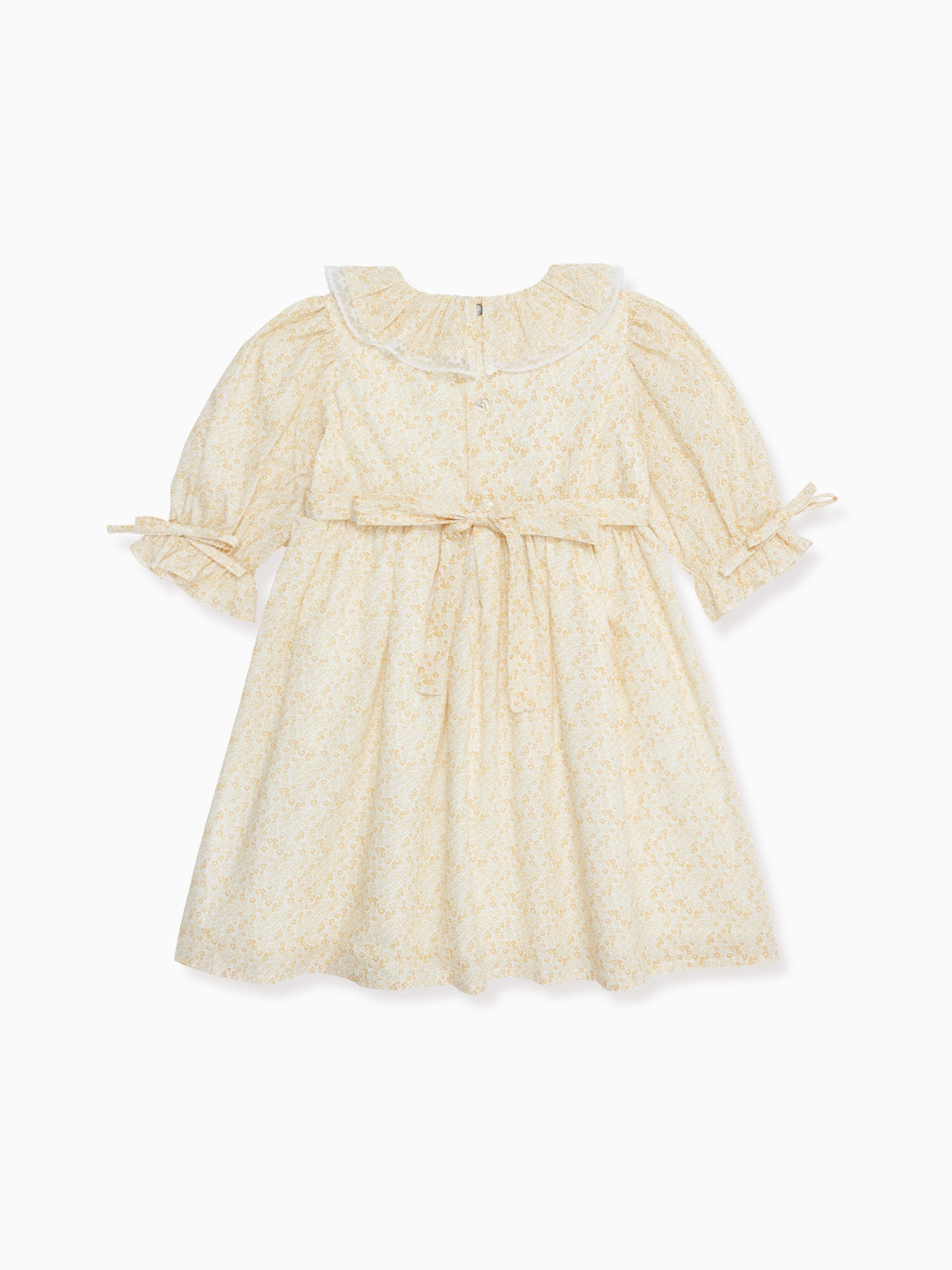 Yellow Floral Milla Girl Smock Dress