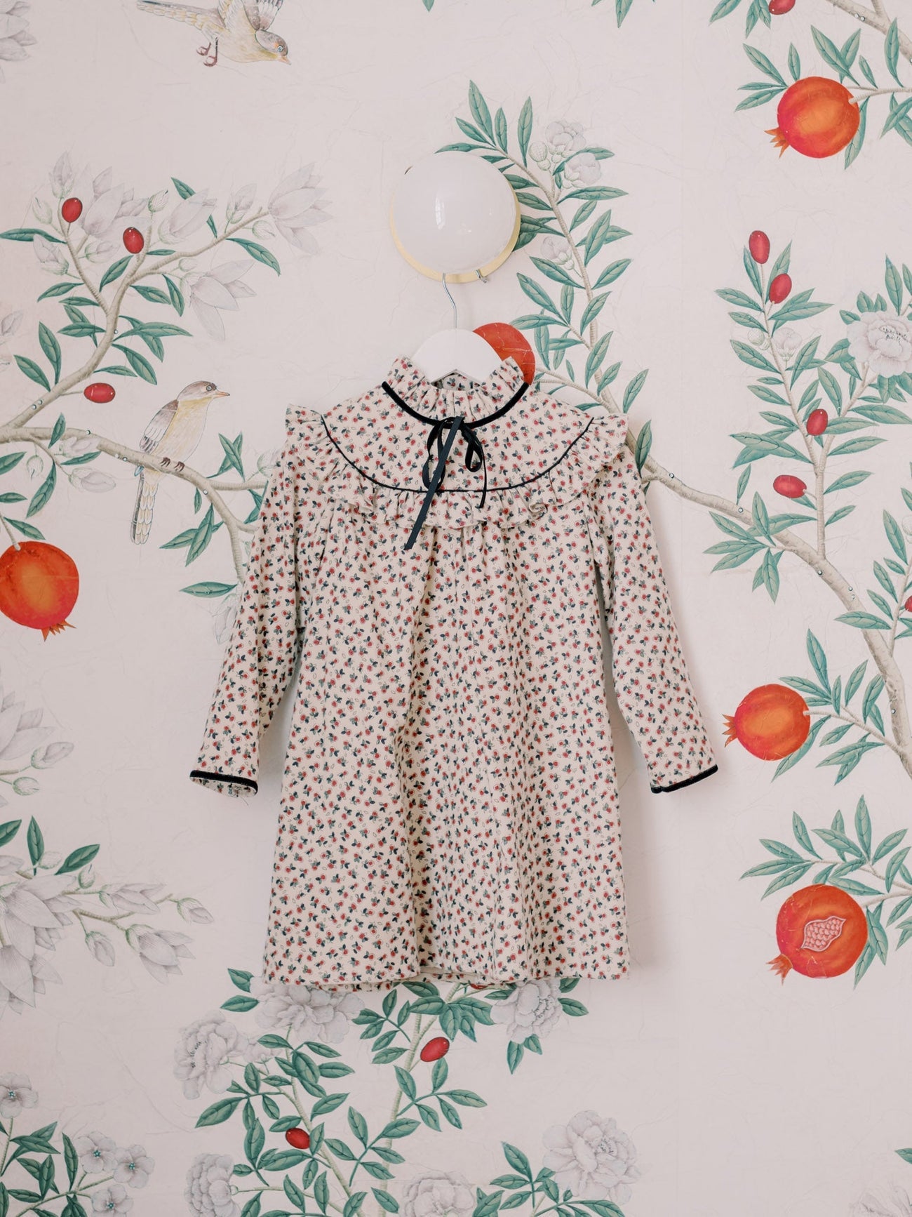 Taupe Floral Mirta Girl Dress