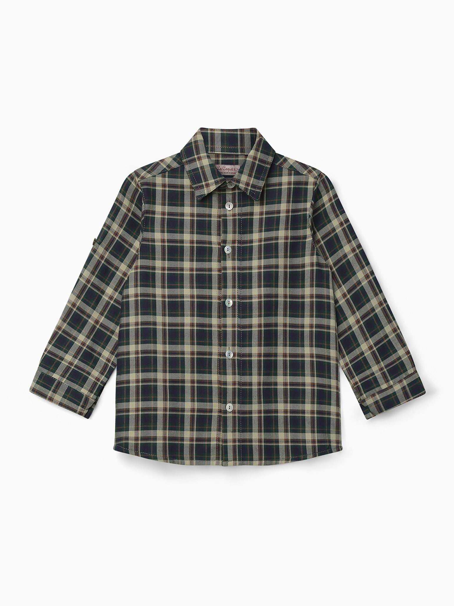 Green Tartan Nico Boy Shirt