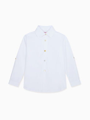 White Nico Long Sleeve Boy Shirt