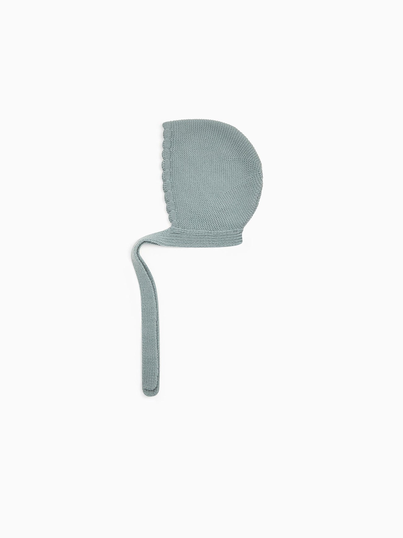 Sage Green Olfa Merino Baby Bonnet