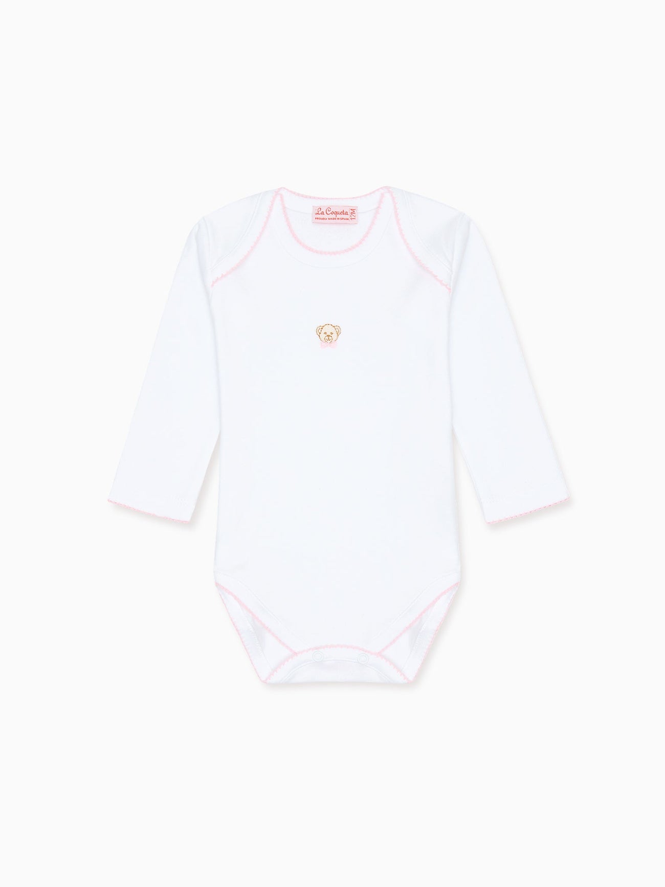 White Osa Teddy Bear Jersey Baby Body Vest