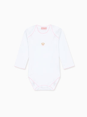 White Osa Teddy Bear Jersey Baby Body Vest