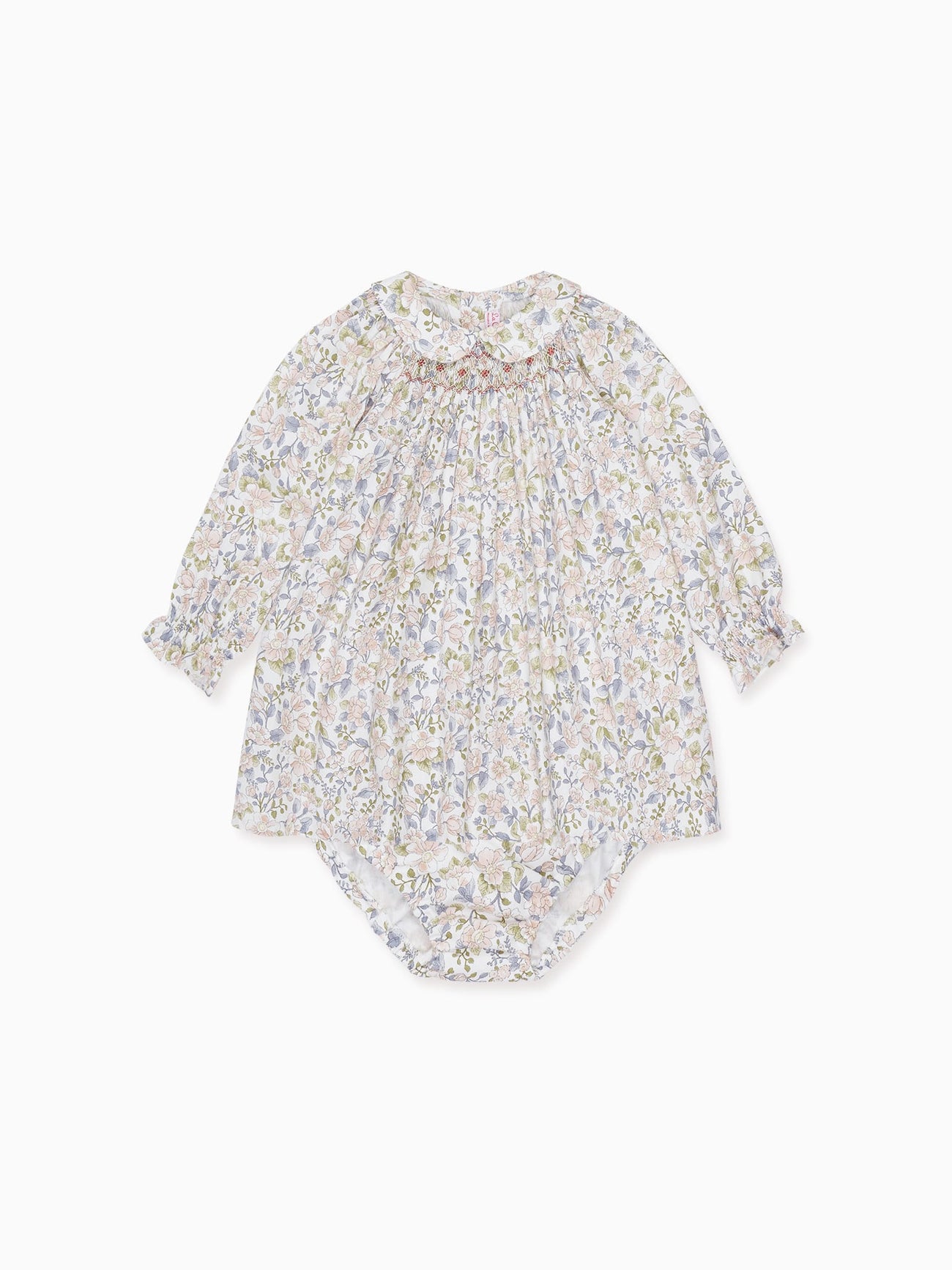 Pink Floral Palma Baby Girl Smock Set