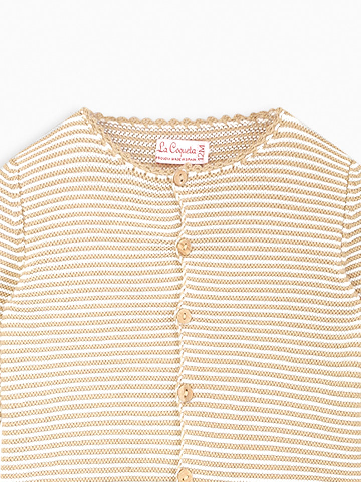 Camel Stripe Pinto Cotton Baby Set