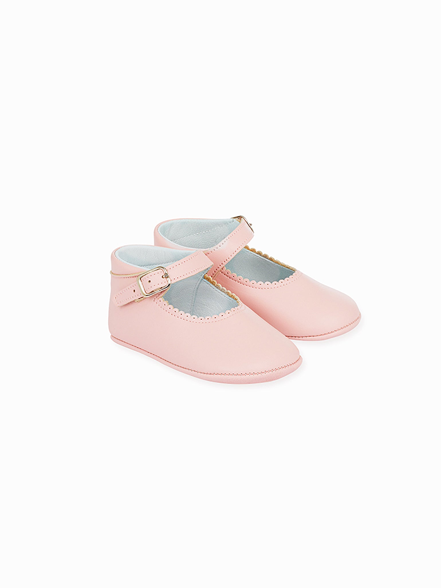 Light Pink Leather Baby Mary Jane Shoes